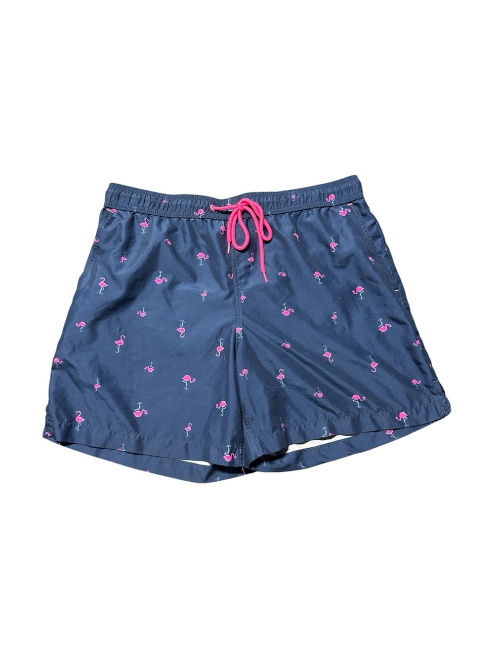 George Men’s Flamingo Swim Trunks Navy Pink Size Large 36-38